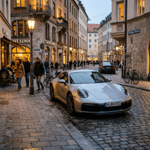 Add Porsche car to street scene
